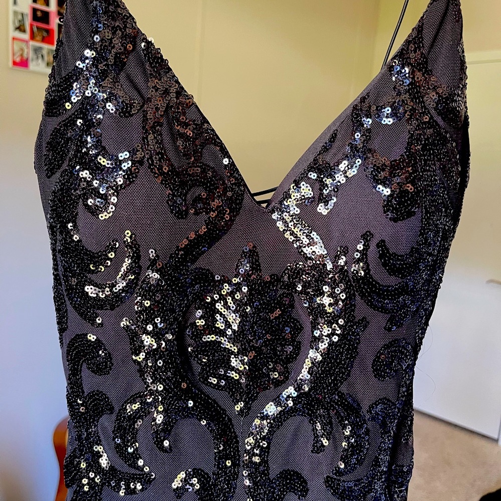 Black Sequin Dress